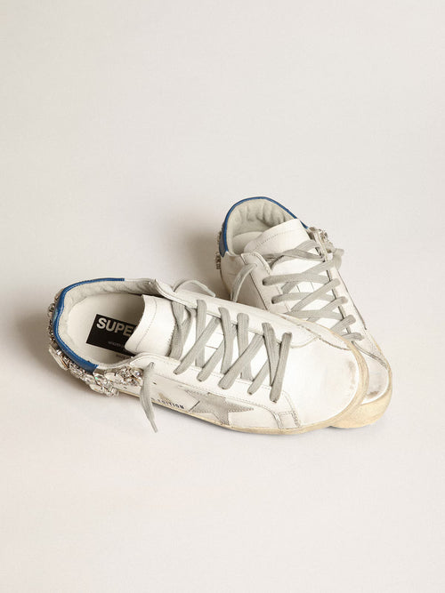 GOLDEN GOOSE Women's Super-Star with Swarovski stone decoration | 黃金鵝 女款 Super-Star 搭配施華洛世奇水鑽裝飾（白色）