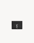 YSL SAINT LAURENT Men's Cassandre Card Case In Smooth Leather | 聖羅蘭 男仕卡套 (黑色)