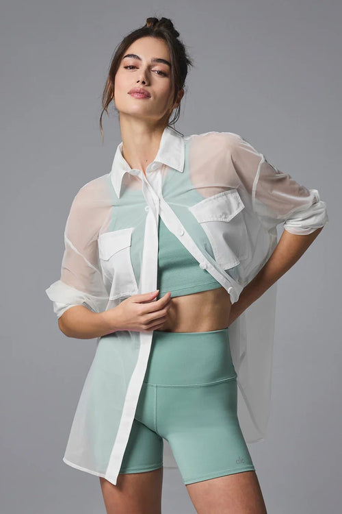 ALO YOGA Sheer Effusion Button Down Long Sleeve | 透膚長袖襯衫 (多色) - LondonKelly 英國名牌代購