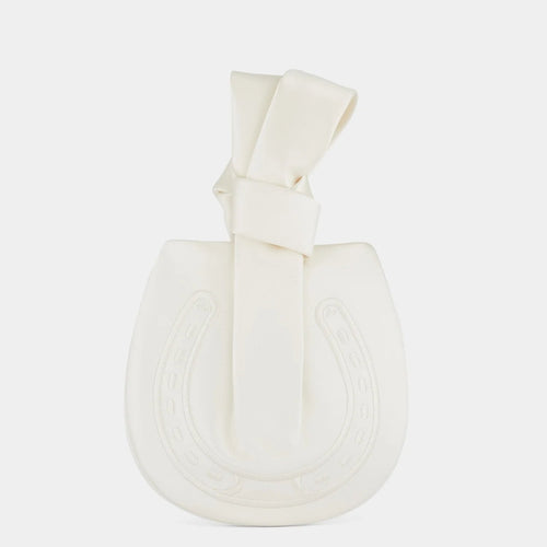 ANYA HINDMARCH Tie the Knot Clutch | 安雅·希德瑪芝 Tie the Knot 手拿包（象牙白） - LondonKelly 英國名牌代購