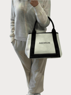 BALENCIAGA Navy Cabas Tote Bag(Small/Natural) - LONDONKELLY 英國名牌代購