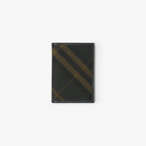 BURBERRY Men's Check Folding Card Case | 博柏利 男仕卡套 (深啡色) - LondonKelly 英國名牌代購