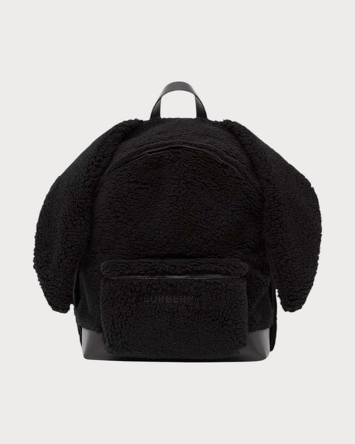 BURBERRY Men's Rabbit Detail Fleece Backpack | 博柏利 男仕背囊 (黑色) - LONDONKELLY 英国名牌代购