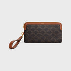 CELINE Long Pouch With Strap In Triomphe Canvas | 賽琳 手袋 (啡色) - LondonKelly 英國名牌代購