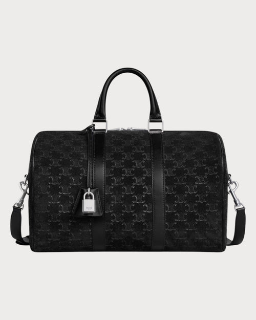 CELINE Men's Large Boston In Suede Calfskin (Black) | 赛琳 男仕大号麂皮牛皮革BOSTON旅行袋 (黑色) - LONDONKELLY 英国名牌代购