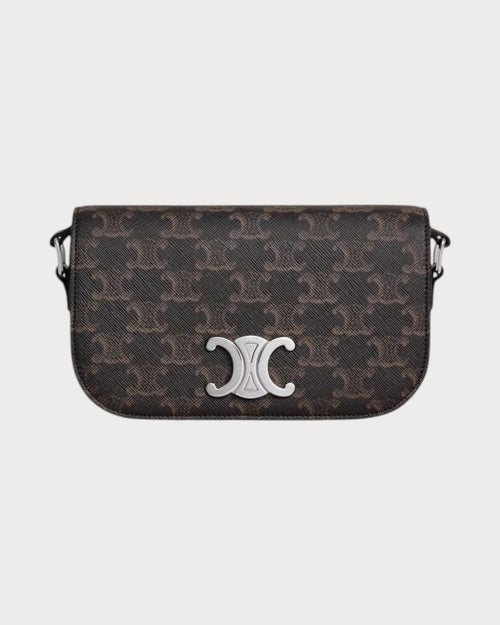 CELINE Men's Small Crossbody Bag Triomphe in Shiny Calfskin (Black) | 赛琳 男仕TRIOMPHE亮泽牛皮革小号斜背袋 (黑色) - LONDONKELLY 英国名牌代购