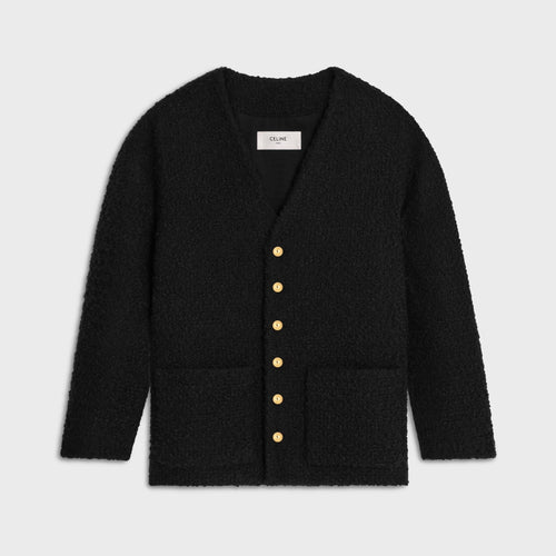 CELINE Oversized jacket in Bouchle Tweed Cashmere Black | 賽琳 外套 (黑色) - LondonKelly 英國名牌代購