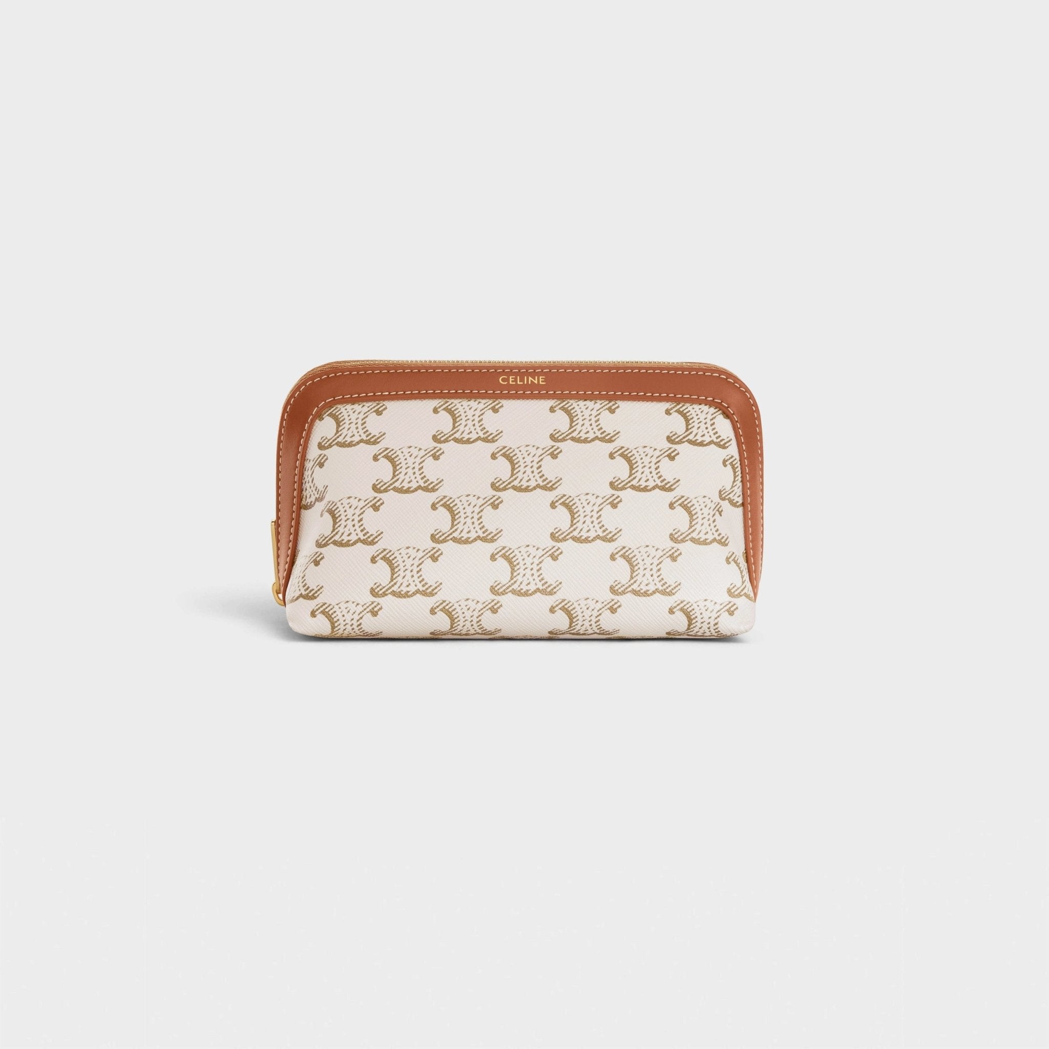 CELINE Cosmetic Pouch Triomphe Canvas(Small/2 Colors