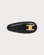 CELINE Snap Hair Clip in Lizard | 赛琳 发夹 (黑色) - LONDONKELLY 英国名牌代购