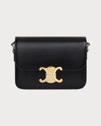 CELINE Triomphe Bag Shiny Calfskin Black Shiny Calfskin(Teen/Many) - LONDONKELLY 英国名牌代购