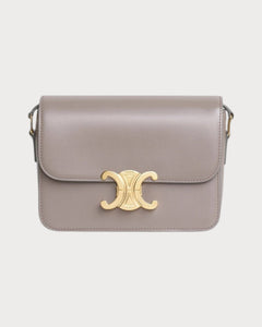 CELINE Triomphe Bag Shiny Calfskin Black Shiny Calfskin(Teen/Many) - LONDONKELLY 英国名牌代购