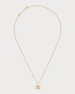 CELINE Triomphe Rhinestone Necklace Brass(2 Colors) - LONDONKELLY 英国名牌代购