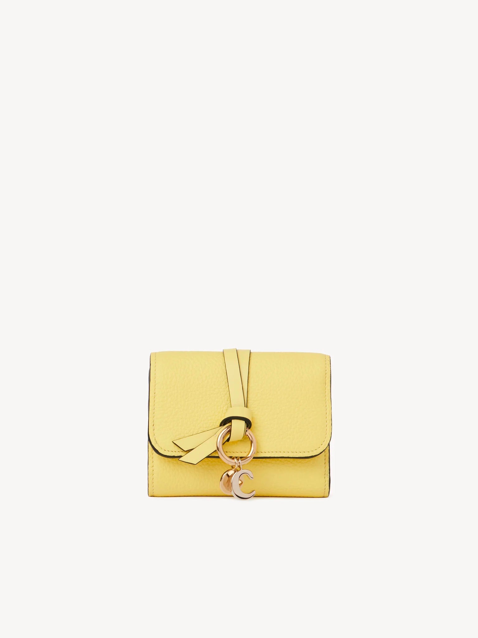 CHLOE Alphabet Tri-Fold Wallet Grained & Shiny Calfskin(Small/4