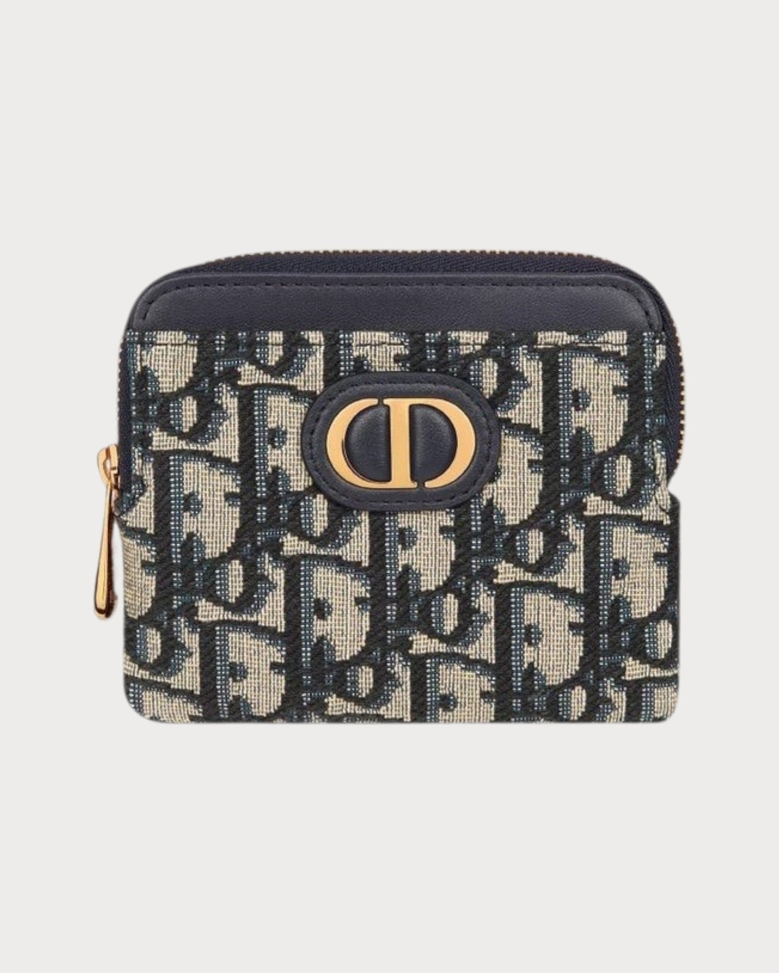 CHRISTIAN DIOR 30 Montaigne Lavender Wallet Oblique Jacquard(Blue