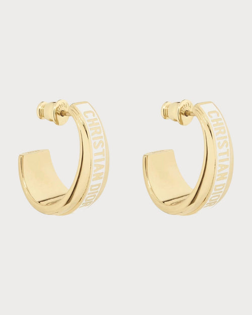 CHRISTIAN DIOR Dior Code Earrings Gold - Finish Metal | 迪奥 耳环 (多色) - LONDONKELLY 英国名牌代购