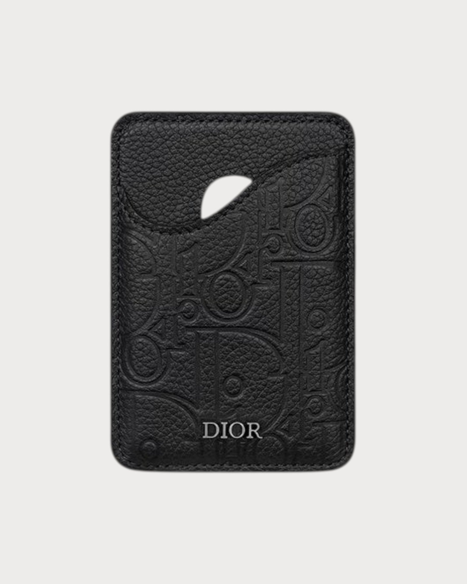 CHRISTIAN DIOR Men's Saddle Magnetic Card Holder Leather(2 Colors