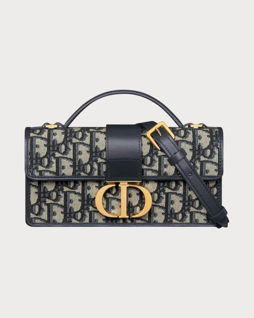 CHRISTIAN DIOR Miss Montaigne Bag Oblique Jacquard(Mini/Blue) - LONDONKELLY 英国名牌代购