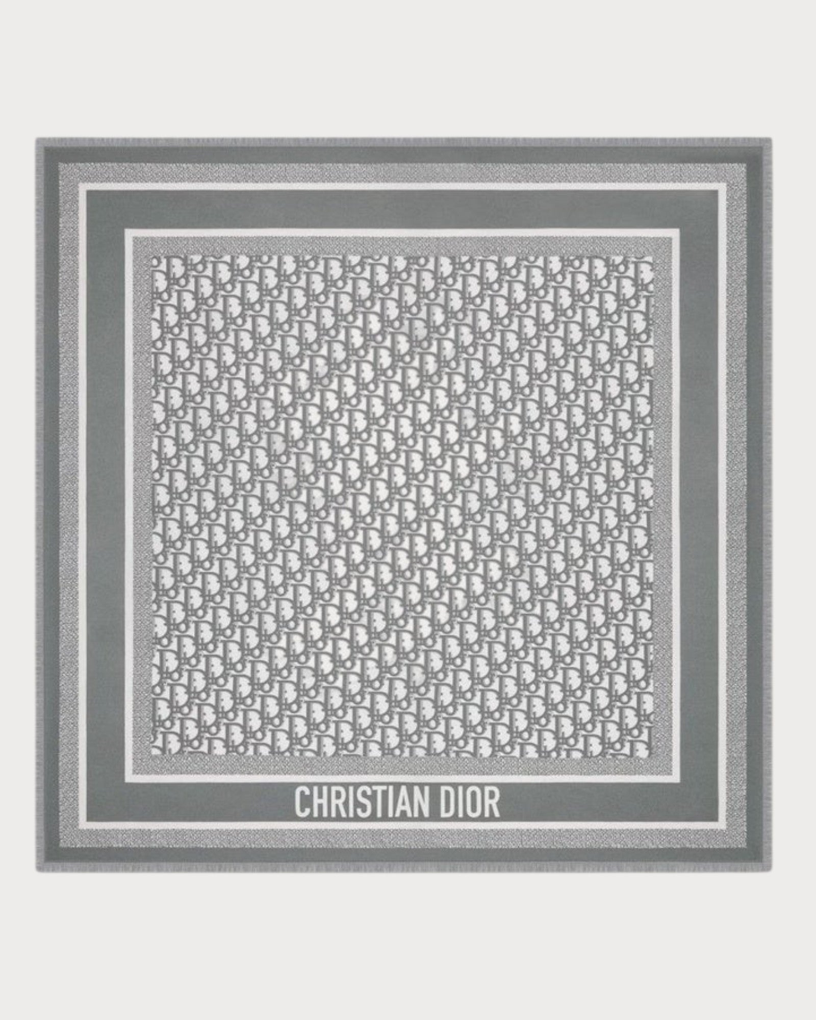 Dior スクエアスカーフ70 オブリーク トロッター グレー CHRISTIAN DIOR Oblique Diorwin 70 Square Scarf Cashmere(2 Colors