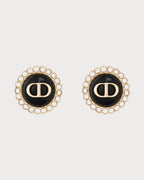 CHRISTIAN DIOR Petit CD Baroque Stud Earrings Gold - Finish Metal | 迪奥 耳环 (多色) - LONDONKELLY 英国名牌代购