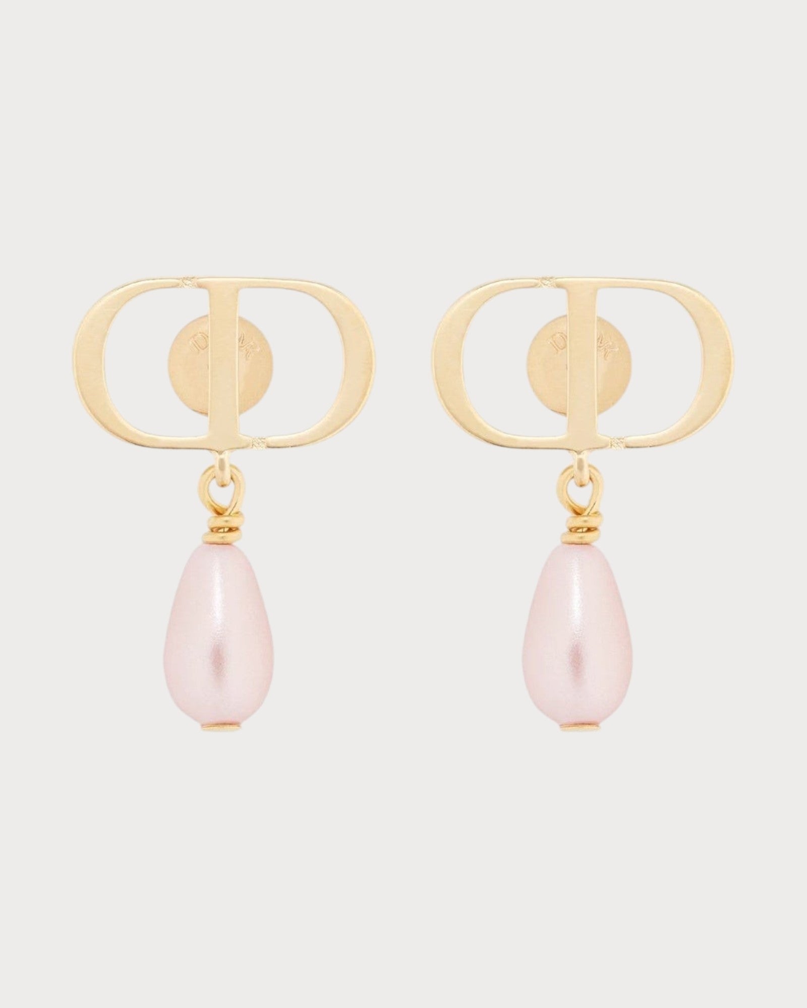 Dior PETIT CD ピアス ピンク CHRISTIAN DIOR Petit CD Earrings Gold-Finish Metal and Iridescent
