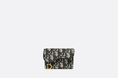 CHRISTIAN DIOR Saddle Flap Card Holder | 迪奧 卡套 (藍色老花) - LondonKelly 英國名牌代購