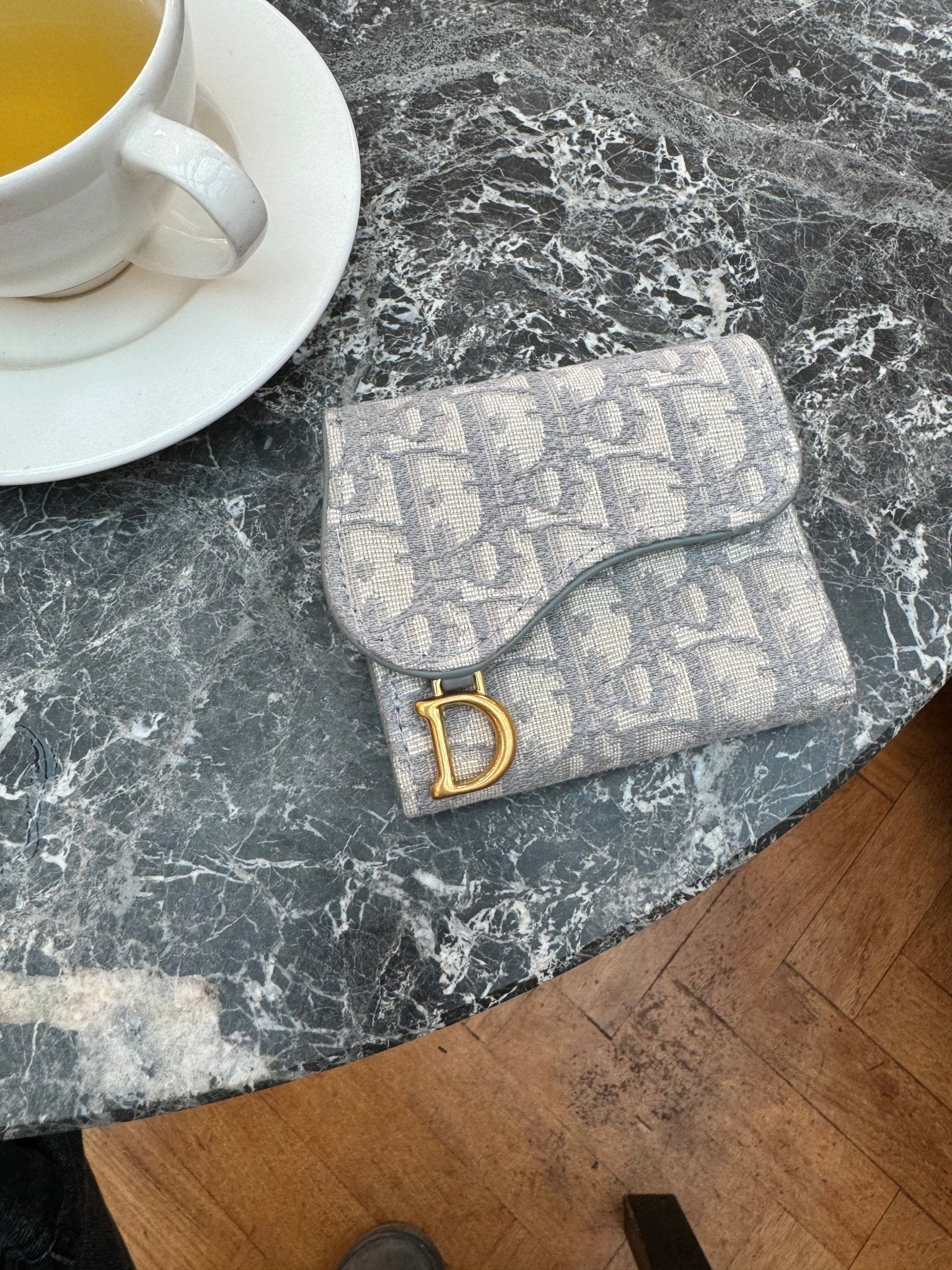 CHRISTIAN DIOR Saddle Lotus Wallet Oblique Jacquard(2 Colors