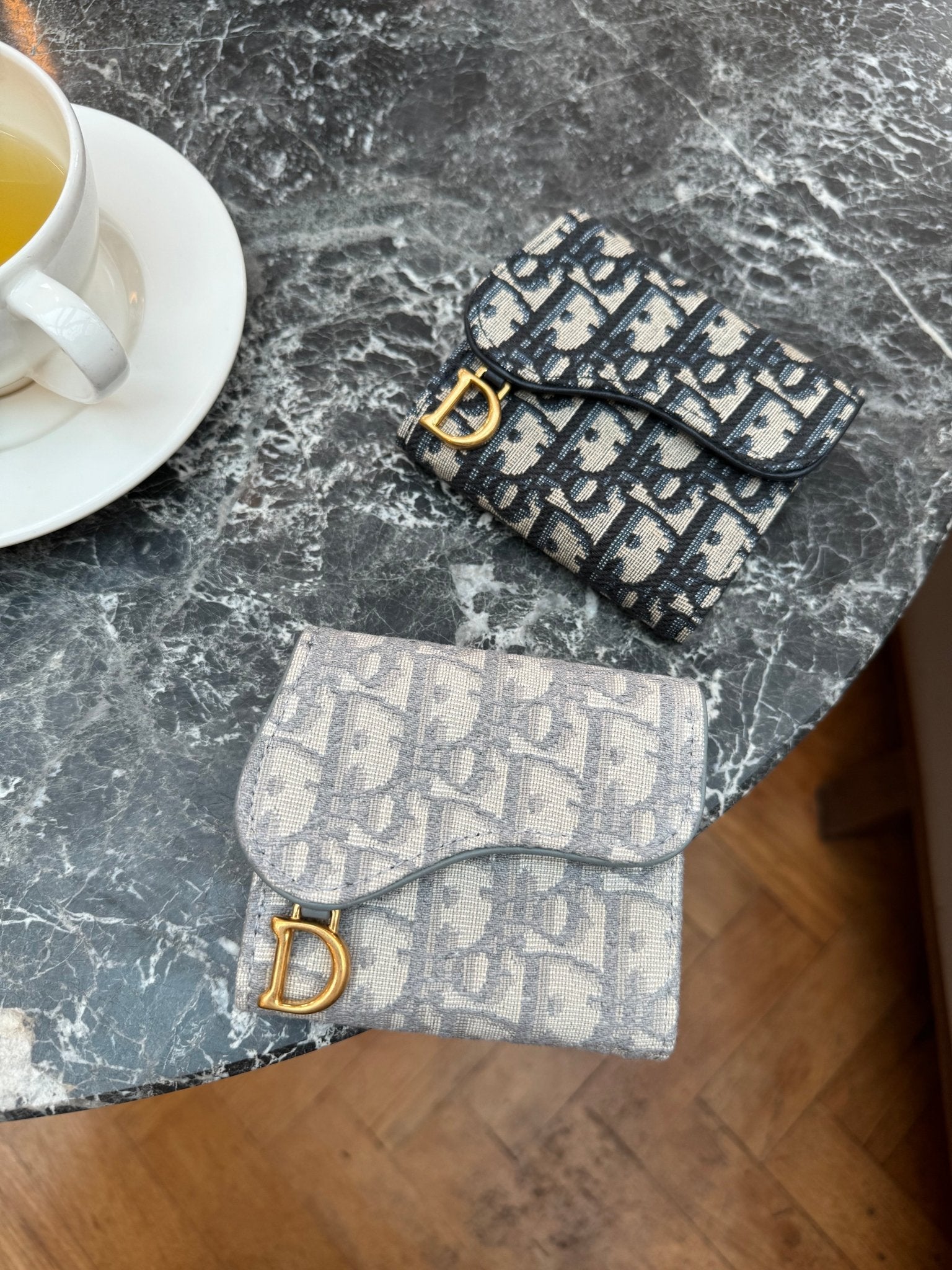 CHRISTIAN DIOR Saddle Lotus Wallet Oblique Jacquard(2 Colors