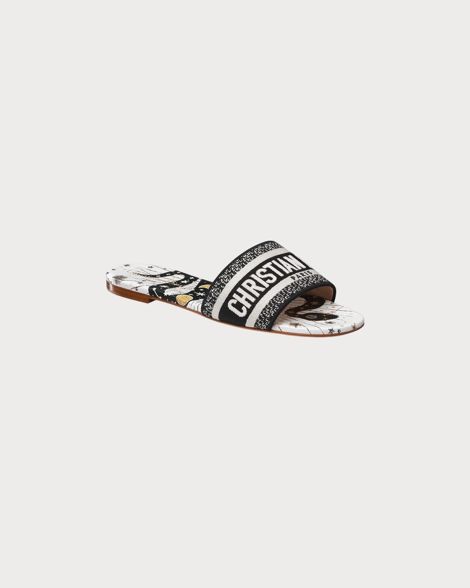 CHRISTIAN DIOR Women's Dway Slide Cotton(Black) | LONDONKELLY