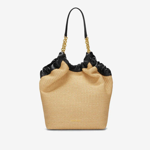 DEMELLIER The Miami Warm Raffia Black Smooth | 草編袋 (啡色) - LondonKelly 英國名牌代購