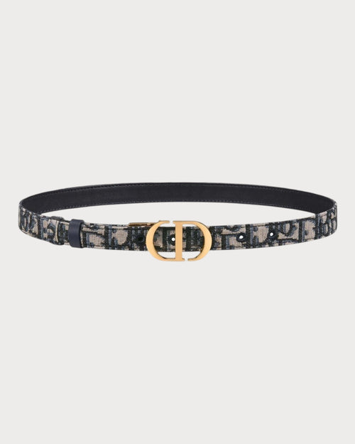 CHRISTIAN DIOR Montaigne Reversible Belt | 迪奥 双面皮带 (20mm/蓝色老花/黑色)