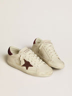GOLDEN GOOSE Women’s Super - Star LTD with suede star and heel tab with Swarovski crystals | 黃金鵝 女款 Super - Star LTD 搭配麂皮星星與施華洛世奇水晶後跟標籤（白色） - LondonKelly 英國名牌代購