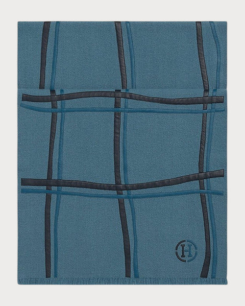 HERMES Carreaux Ondes scarf | 爱马仕 男仕颈链 (蓝色) - LONDONKELLY 英国名牌代购