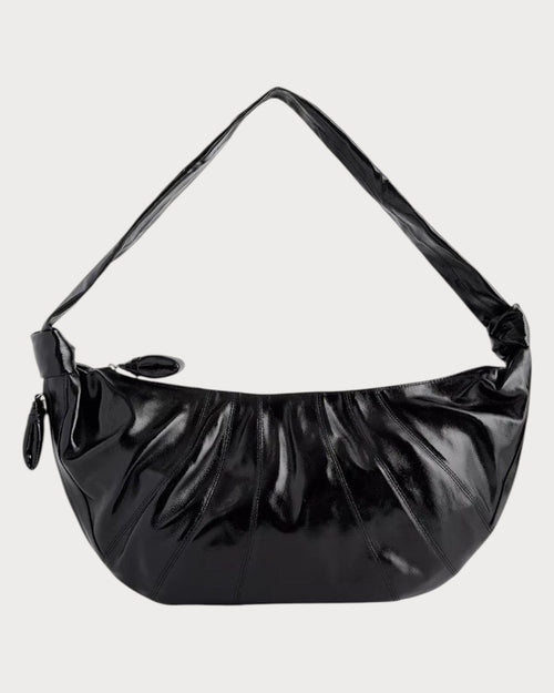 LEMAIRE Men's Croissant Large Coated - Cotton Crossbody Bag | 男仕手袋 (黑色) - LONDONKELLY 英国名牌代购