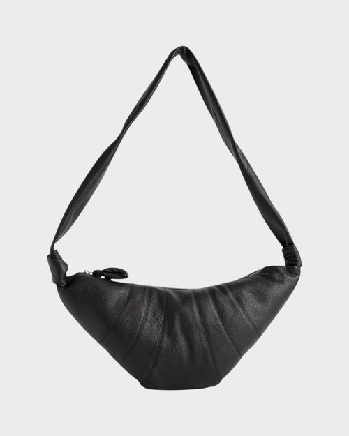 LEMAIRE Men's Croissant Medium Leather Cross - Body Bag | 男仕牛角包手袋 (黑色) - LONDONKELLY 英国名牌代购