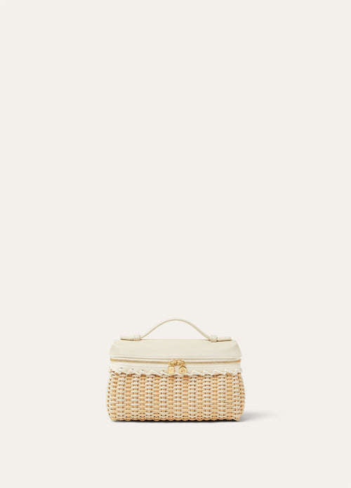 LORO PIANA Extra Pocket L19 East - West Wicker | 諾悠翩雅 草編袋 (白色) - LondonKelly 英國名牌代購