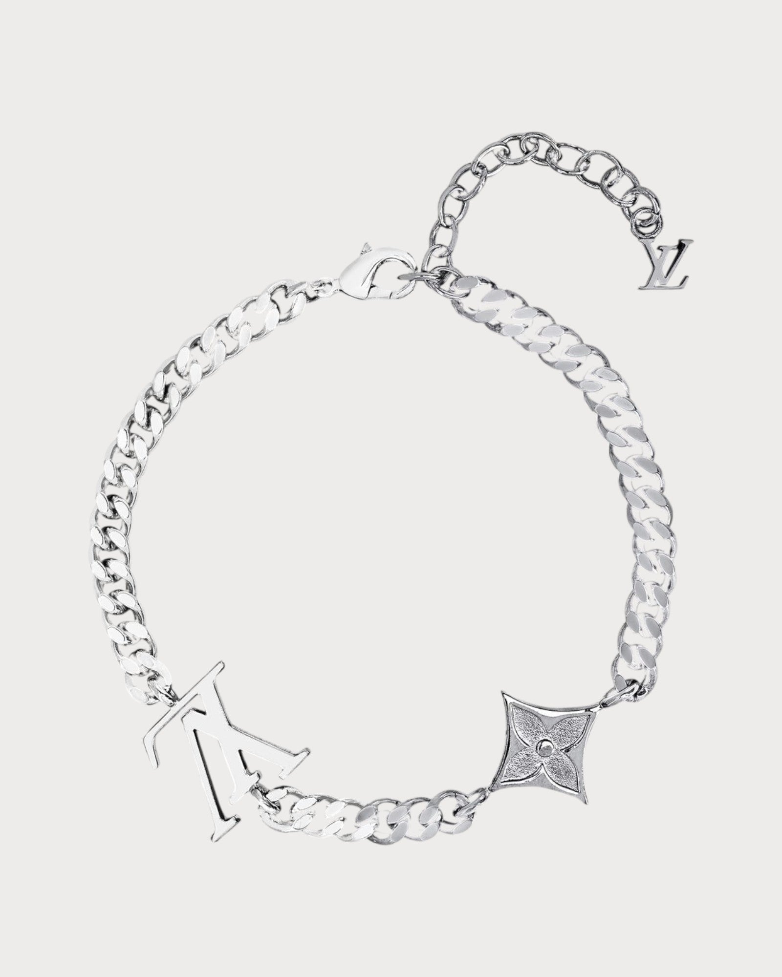 LOUIS VUITTON M00508 Men's LV Instinct Bracelet(Silver