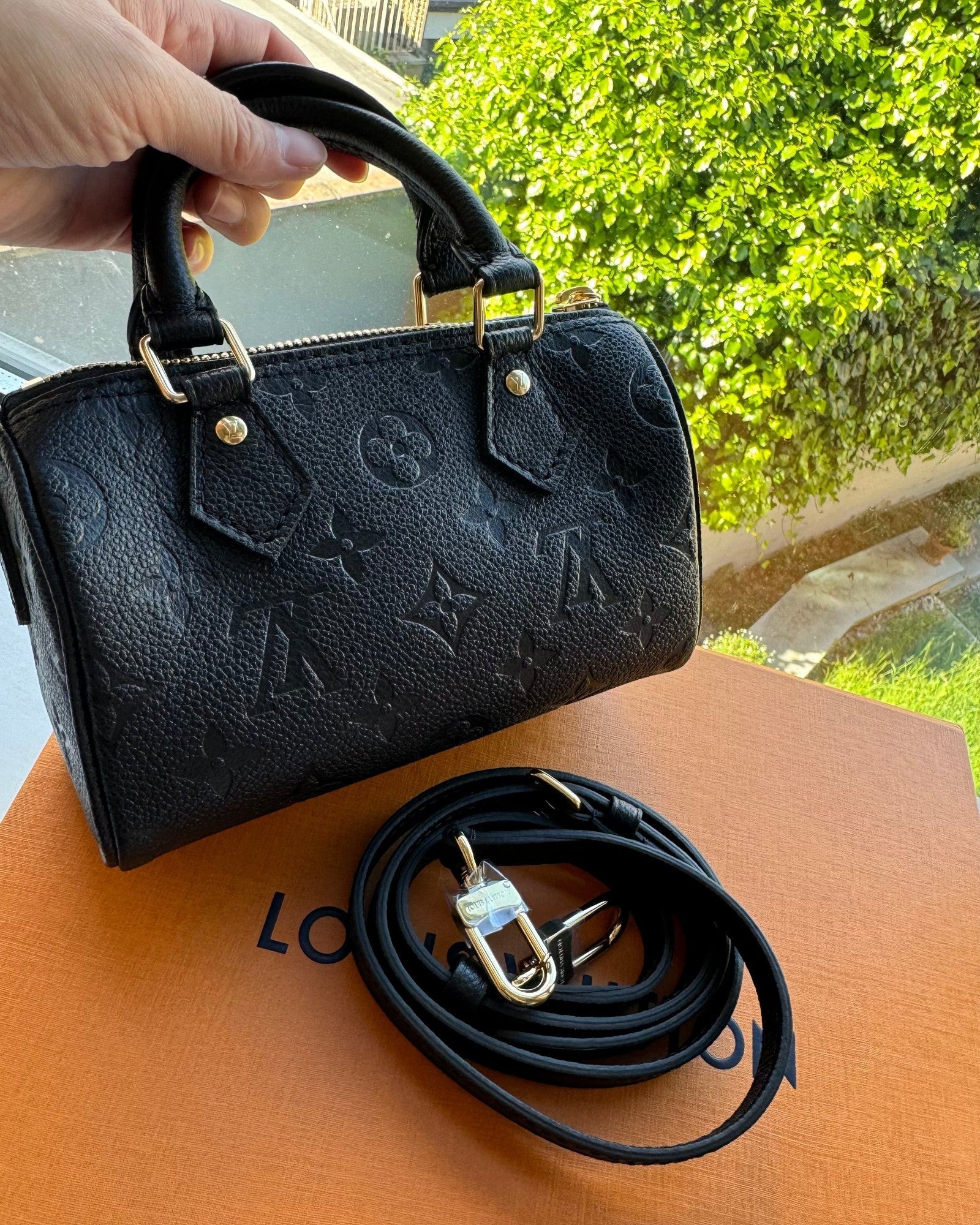 LOUIS VUITTON M82450 Speedy Bag Monogram Canvas(Nano/Black