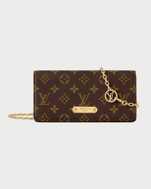 LOUIS VUITTON M82509 Lily Wallet On Chain Bag | 路易威登 銀包連鏈帶 (啡色老花) - LONDONKELLY 英國名牌代購