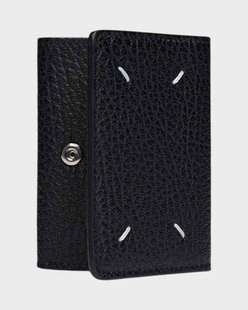 MAISON MARGIELA MM Black Embossed Tri - Folded Leather Wallet | 銀包 (黑色) - LONDONKELLY 英國名牌代購