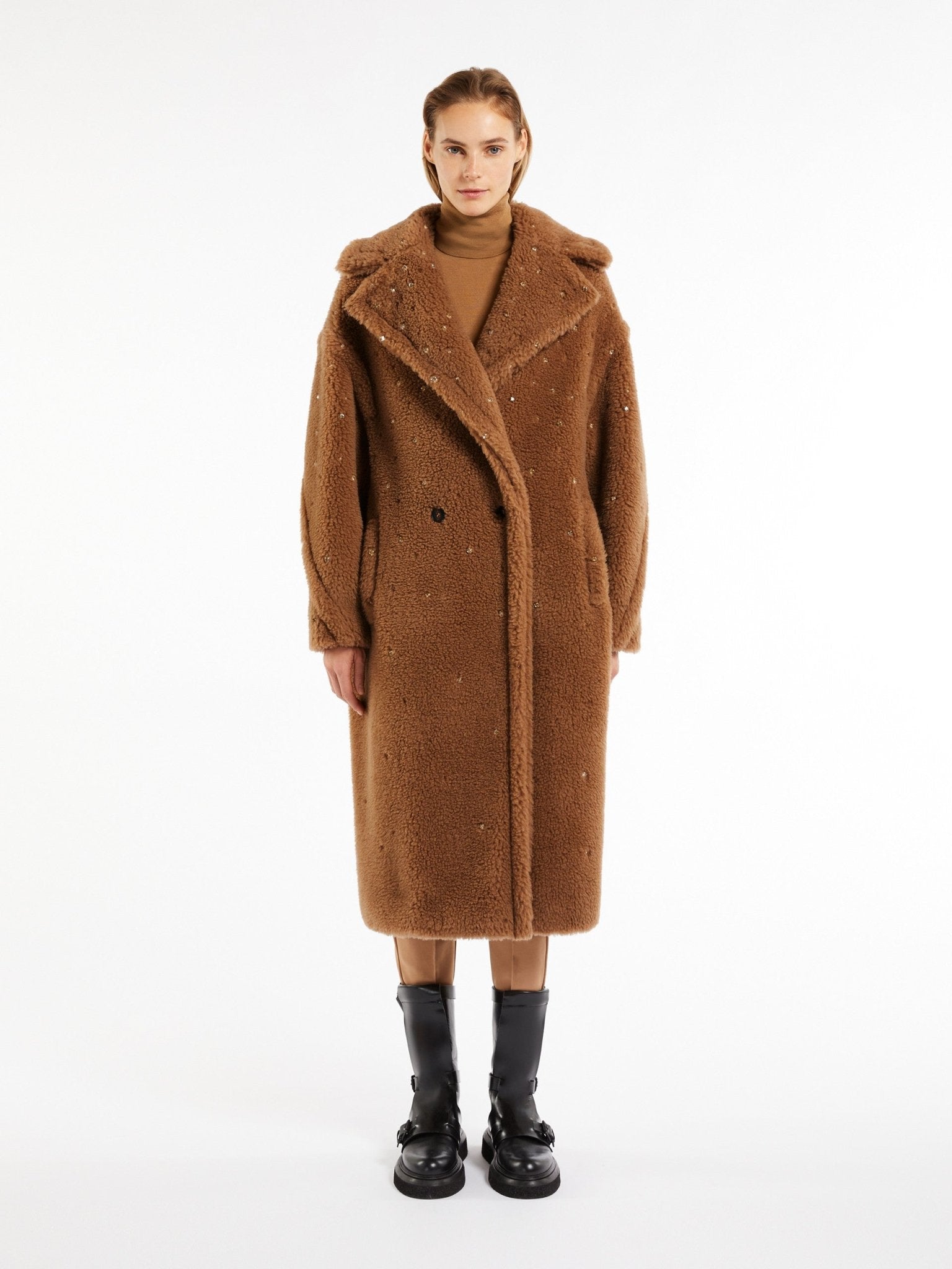 MAX MARA Sparkling Teddy Bear Icon Coat Wool(2 Colors