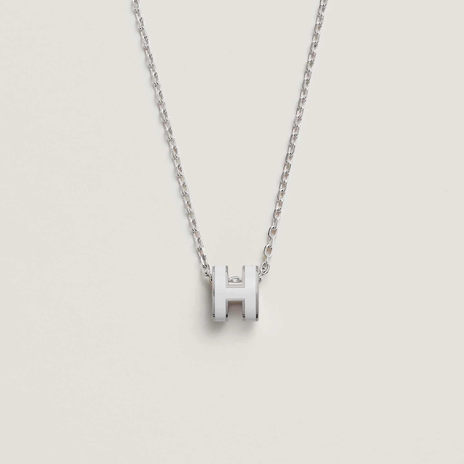 HERMES Silver Mini Pop H Pendant | Hermès necklace (mini/multi