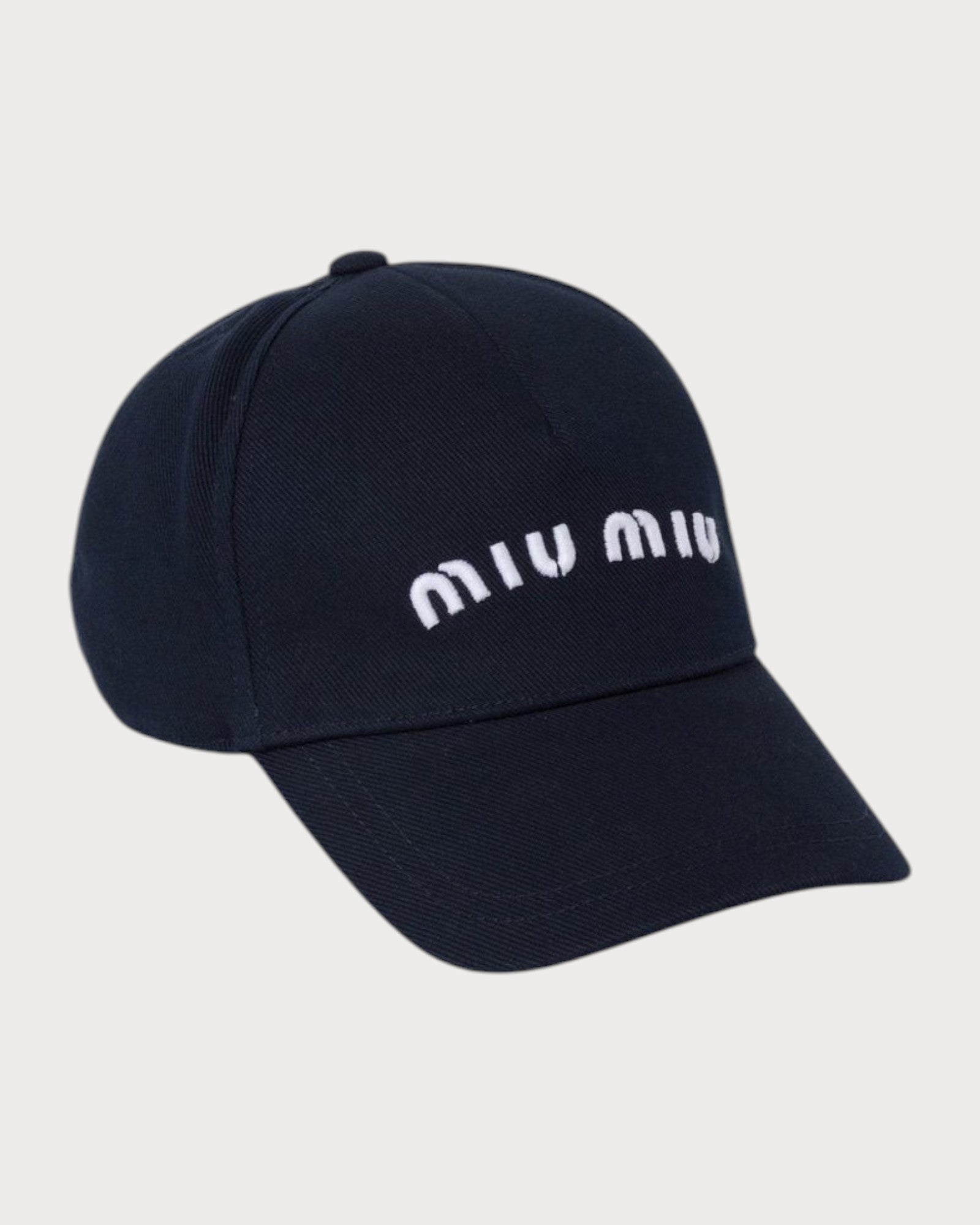 miu miu ドリル ベースボールキャップ　ネイビー　M MIU MIU Drill Baseball Cap Cotton(2 Colors) | LONDONKELLY