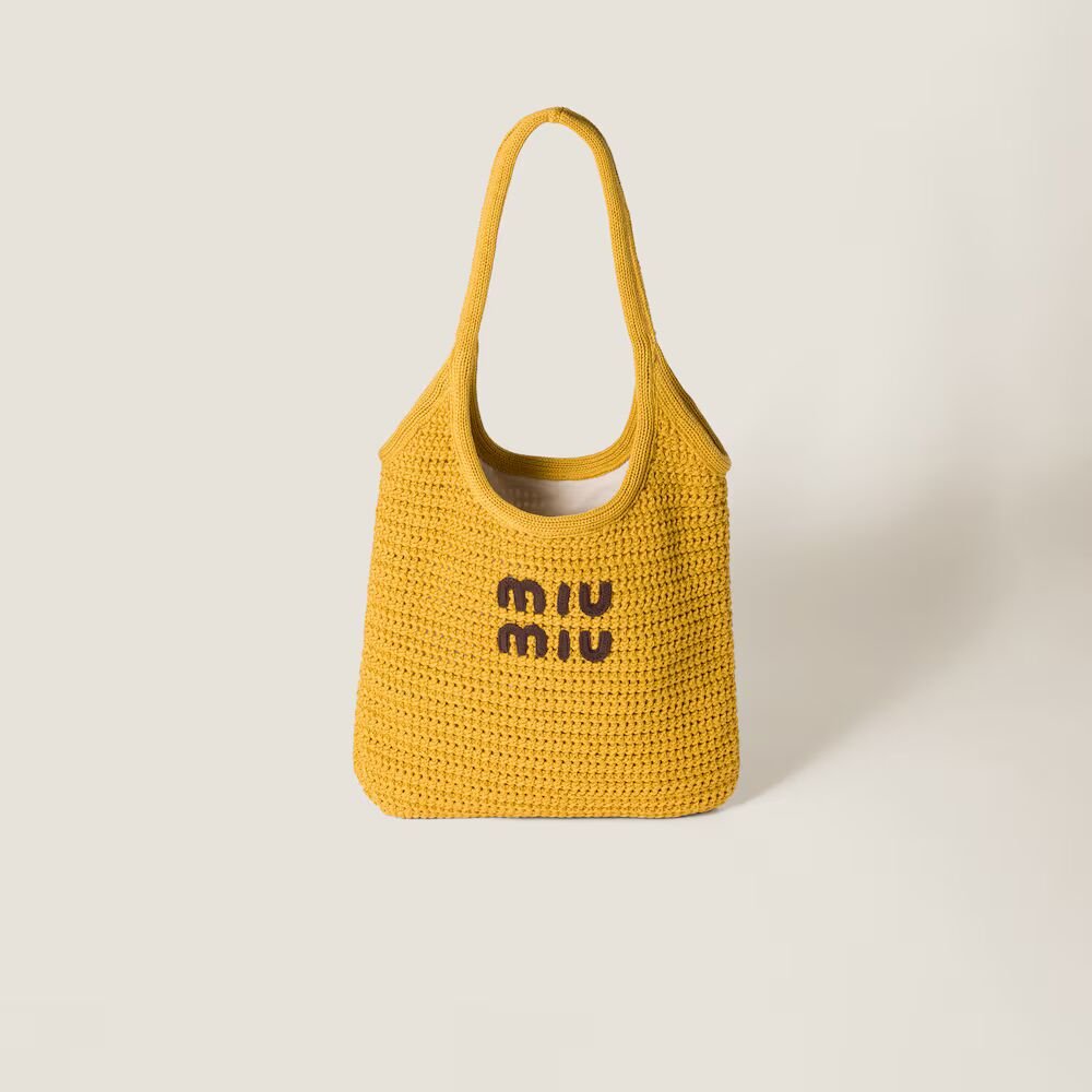 MIU MIU Ivy Raffia-Effect Woven Tote Bag(4 Colors) | LONDONKELLY