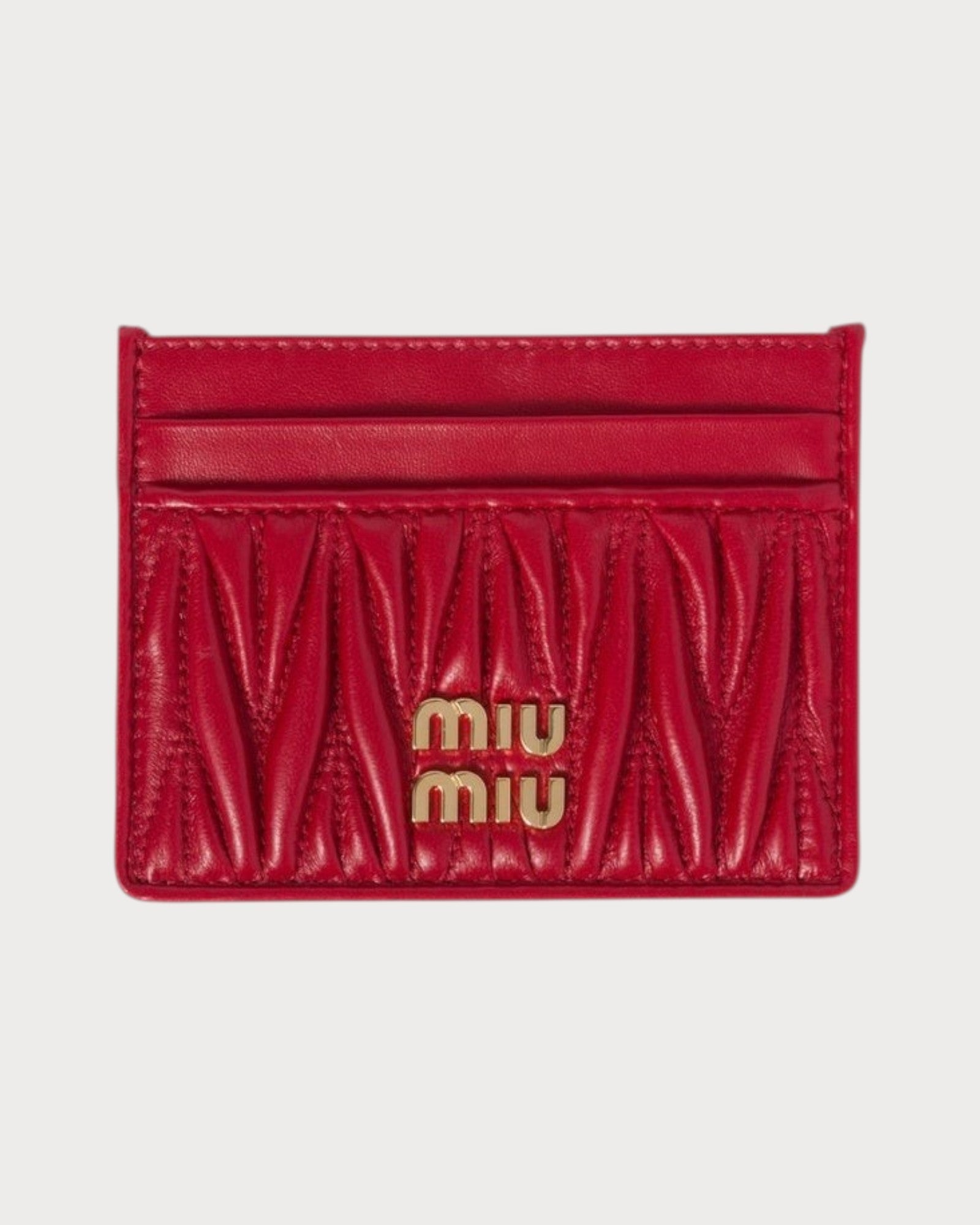 MIU MIU Matelasse Nappa Leather Card Holder(Many) | LONDONKELLY