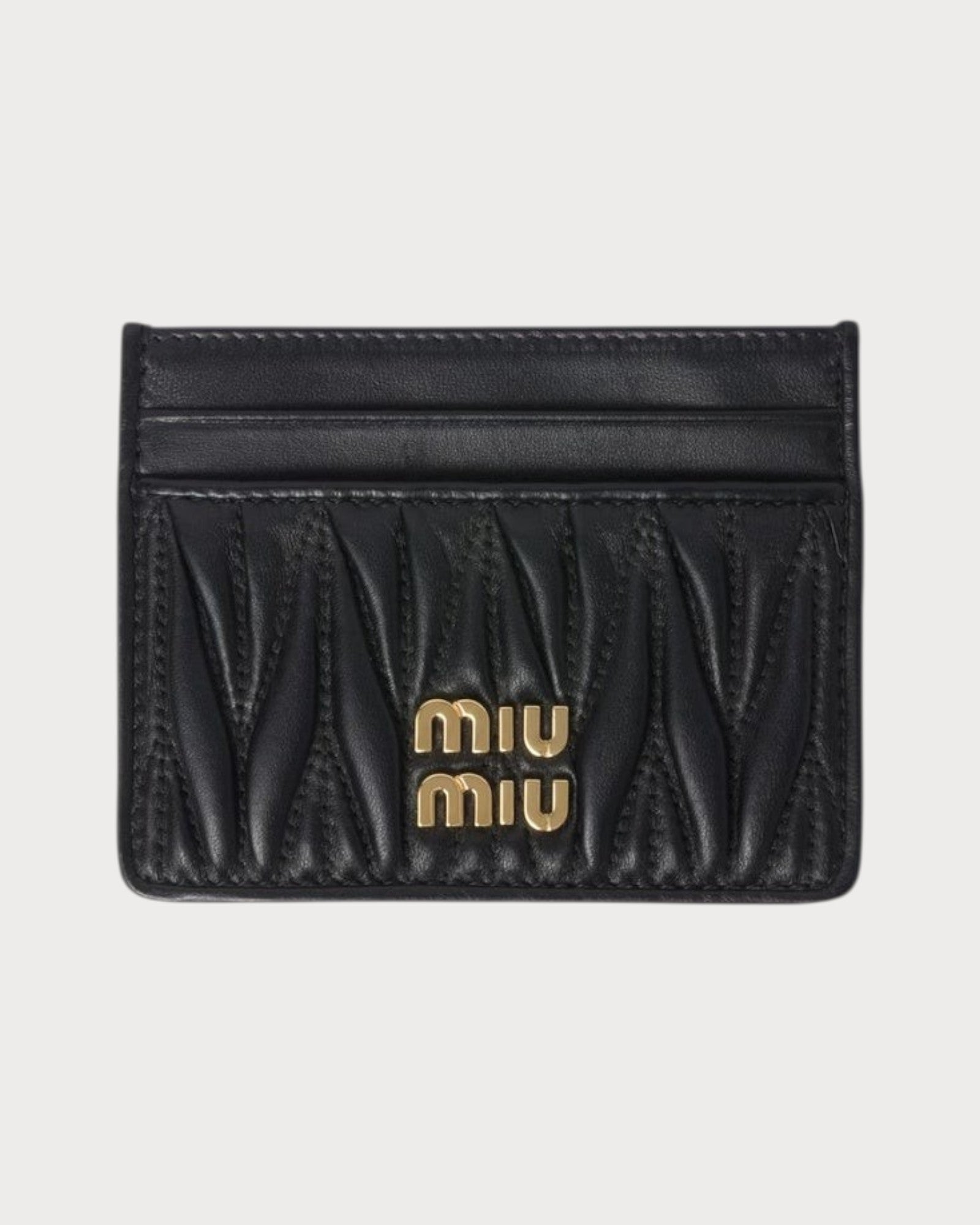 MIU MIU Matelasse Nappa Leather Card Holder(Many) | LONDONKELLY