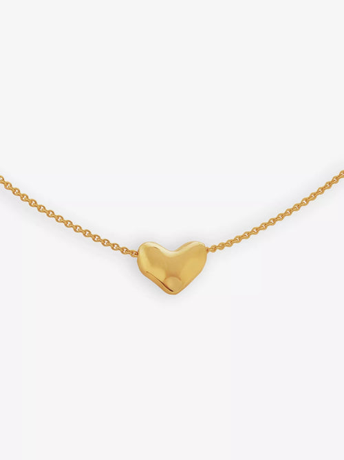 MONICA VINADER Heart - Charm 18ct Yellow Gold - Plated Vermeil Sterling - Silver Pendant Necklace | 愛心頸鏈 (金色) - LondonKelly 英國名牌代購