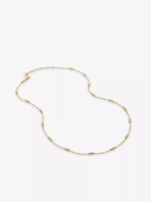 MONICA VINADER Triple - beaded 18ct Gold - Plated Vermeil Sterling - Silver Choker Necklace | 頸鏈 (金色) - LondonKelly 英國名牌代購