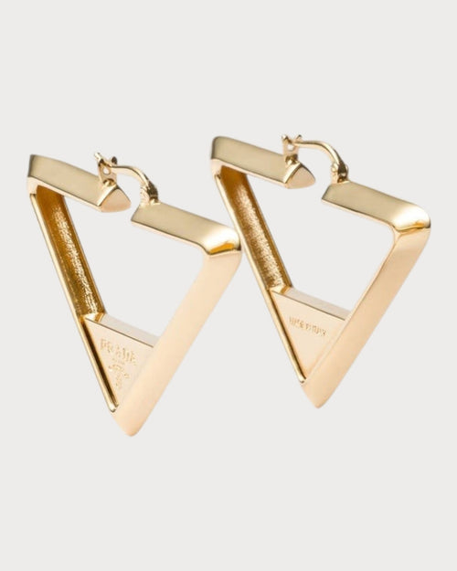 PRADA 1IO146 Metal Earrings | 普拉达 耳环 (金色) - LONDONKELLY 英国名牌代购