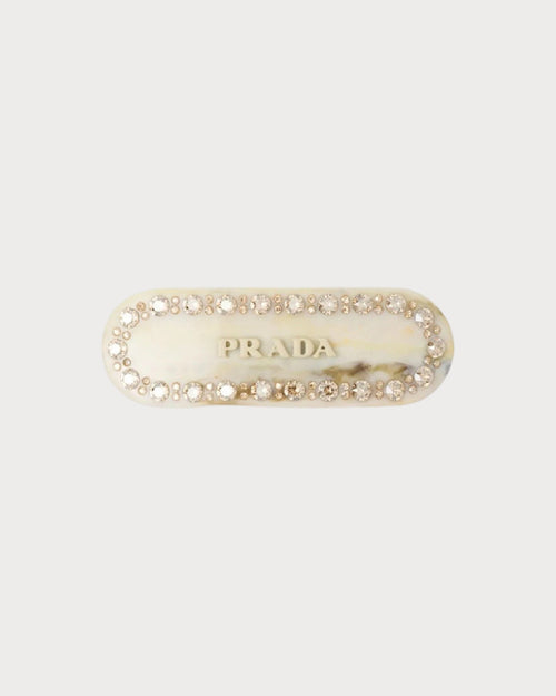 PRADA Plex Hair Clip | 普拉达 发夹 (Ivory)