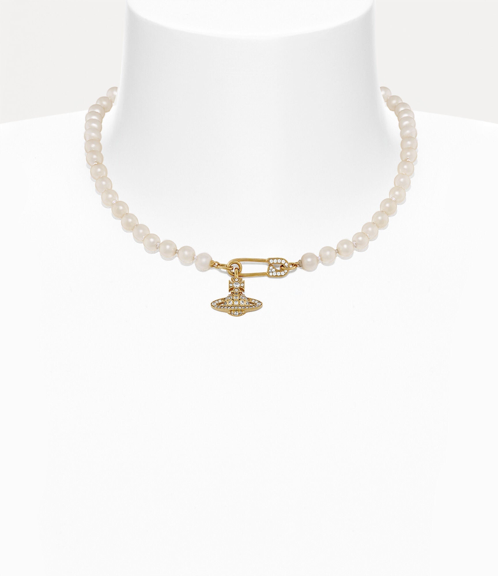 VIVIENNE WESTWOOD Lucrece Pearl Necklace Brass(2 Colors
